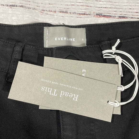 NWT Everlane High Rise Black The Straight Leg Crop Pants - Picture 3 of 11